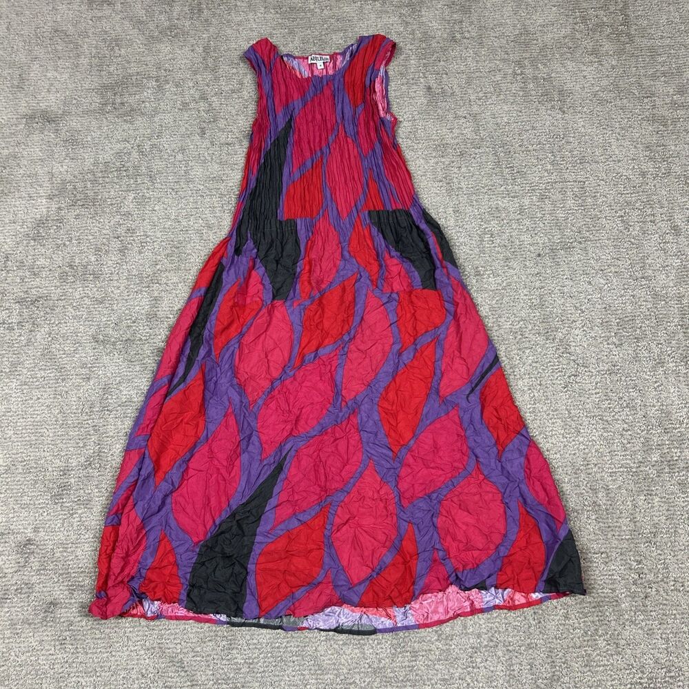 Alquema Smash Pocket Dress Womens 0 Pink Purple Sleeveless Crinkle Stretch